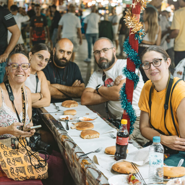 Il gruppo in Jemaa el-fnaa per cena